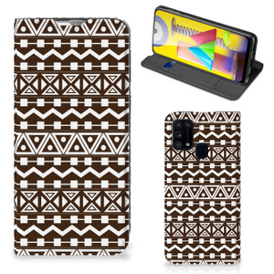 Samsung Galaxy M31 Hoesje met Magneet Aztec Brown