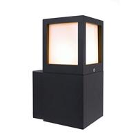 Kapego Verlichting Muurlamp, Facado A, Wandmontagelamp, Spanningsconstant, 220-240 V AC50-60 Hz, E27, 20 W, Gegoten Aluminium, Antraciet, EEK: A++ - E