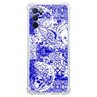 Extreme Case OPPO A16 | A16s | A54s Angel Skull Blauw - thumbnail