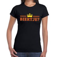 Zwart Biertje en kroon shirt dames