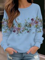 Casual Floral Sweatshirt