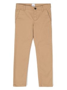 BOSS Kidswear straight-leg stretch-cotton chinos - Marron