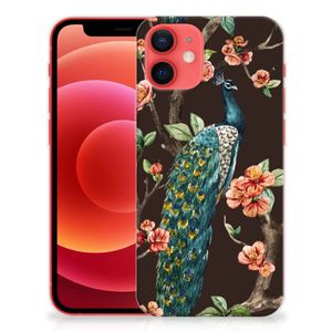 iPhone 12 Mini TPU Hoesje Pauw met Bloemen