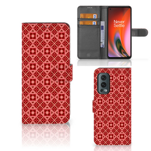 OnePlus Nord 2 5G Telefoon Hoesje Batik Rood