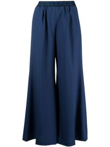 Marni pantalon ample à taille à logo - Bleu