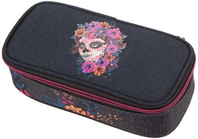 etui Dia de Muertos 21 x 10 x 6 cm polyester zwart etui Dia de Muertos 21 x 10 x 6 cm polyester zwart