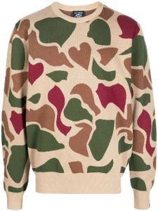 Billionaire Boys Club camouflage-pattern crew neck jumper - Marron