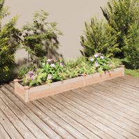 Plantenbak verhoogd met voering 240x45x25 cm massief vurenhout - thumbnail