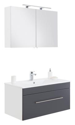 Saniclear Viva badmeubelset 2-delig 100cm antraciet Saniclear Viva badmeubelset 2-delig 100cm antraciet