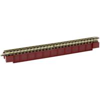 Rokuhan 7297070 Z Liggerbrug 1 spoor Z Rokuhan rails (met ballastbed) Donkerrood