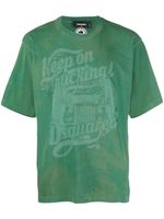 DSQUARED2 t-shirt en coton à imprimé graphique - Vert - thumbnail