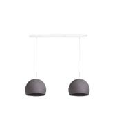 Cotton Ball Lights Tweevoudige hanglamp balk - Driekwart Mid Grey
