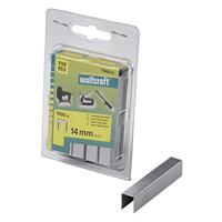 wolfcraft Nieten met brede rug, extra hard staal, type 053 I 7046000 I Ideaal voor het bevestigen van stoffen, textiel en dunne houten latjes