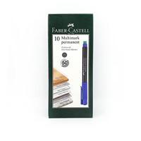 Faber-Castell 152551 blauw 1 (S) permanente marker - permanente marker (blauw, zwart, blauw, kunststof, 1 mm, 1 stuk (S))
