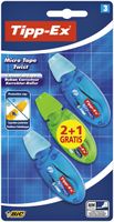 Correctieroller Tipp-ex 5mmx8m micro twist blister 2+1 gratis - thumbnail