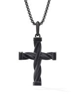 David Yurman collier à pendentif croix - Noir - thumbnail