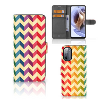 Motorola Moto G31 | G41 Telefoon Hoesje Zigzag Multi Color