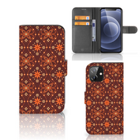 iPhone 12 | 12 Pro (6.1") Telefoon Hoesje Batik Brown