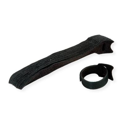 Value 25.99.5240 Klittenband kabelbinder Om te bundelen Lusdeel, Haak- en lusdeel, Haakdeel (l x b) 15 cm x 10 mm Zwart 20 stuk(s)