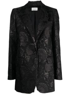 P.A.R.O.S.H. blazer boutonné à motif en jacquard - Noir