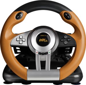 SPEEDLINK DRIFT O.Z. Zwart, Grijs, Oranje USB Stuurwiel + pedalen Analoog/digitaal PC