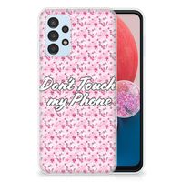 Samsung Galaxy A13 4G Silicone-hoesje Flowers Pink DTMP