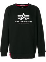 Alpha Industries logo patch sweater - Noir