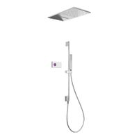 Regendouche set electronisch Tres Shower technology | Inbouw | Thermostaatkraan | 3-weg | Vierkant | Chroom - thumbnail