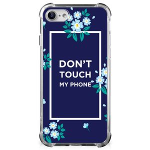 iPhone SE 2022/2020 | iPhone 8/7 Anti Shock Case Flowers Blue DTMP