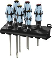 Wera 3334/6 Schroevendraaier-set, RVS + houder, 6 -delig - 1 stuk(s) - 05032060001