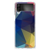 Samsung Galaxy Z Flip 4 TPU Hoesje Polygon Dark