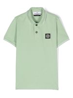 Stone Island Junior polo à patch Compass - Vert