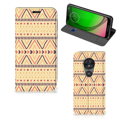 Motorola Moto G7 Play Hoesje met Magneet Aztec Yellow