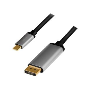 LogiLink CUA0100 tussenstuk voor kabels DisplayPort USB 3.2 Gen1 Type-C Zwart, Grijs