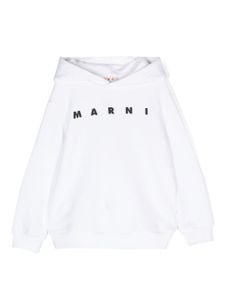 Marni Kids hoodie à logo imprimé - Blanc