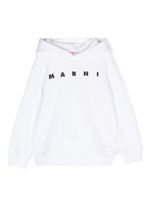 Marni Kids hoodie à logo imprimé - Blanc - thumbnail