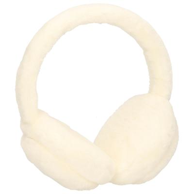 Pluche oorwarmers wit voor volwassenen   -