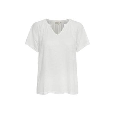 Cream T-shirt wit