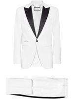 Philipp Plein blazer boutonné à revers pointus - Blanc