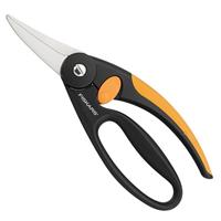Fiskars Allesknipper, lengte: 22 cm, roestvrij staal/glasvezelversterkte kunststof, zwart/oranje, Elegance, P45, 1001533