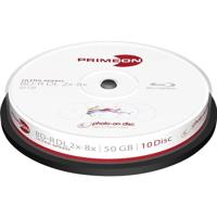 PRIMEON BD-R DL 50GB/2-8x Cakebox (10 schijven) foto-on-disc, inkjet full size printbaar oppervlak