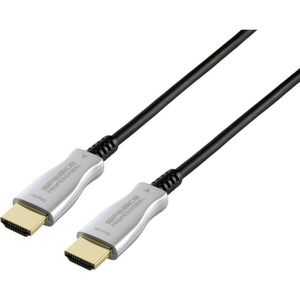 SpeaKa Professional SP-9019356 HDMI-kabel HDMI Aansluitkabel HDMI-A-stekker, HDMI-A-stekker 50.00 m Zwart 4K UHD, Afgeschermd