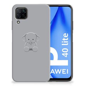 Huawei P40 Lite Telefoonhoesje met Naam Grijs Baby Olifant