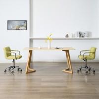 vidaXL Eetkamerstoelen draaibaar 2 st stof groen