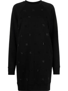 Karl Lagerfeld robe-pull à ornements strassés - Noir