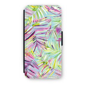 Tropical Palms Blue: iPhone 7 Flip Hoesje