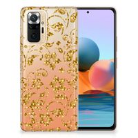 Xiaomi Redmi Note 10 Pro TPU Case Gouden Bloemen - thumbnail