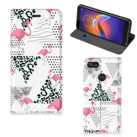 Motorola Moto E6 Play Hoesje maken Flamingo Triangle