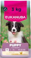 Eukanuba Puppyvoer met verse kip voor middelgrote rassen, premium droogvoer voor junior honden, 3 kg
