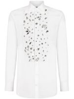 Dolce & Gabbana chemise en coton à ornements strassés - Blanc - thumbnail